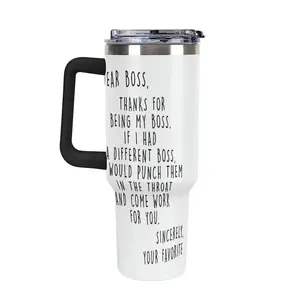 Tumbler Humorous Dear Boss Tumbler, 40oz Coffee Tumbler,Boss Appreciation Gift,Boss Birthday Gift,Boss Christmas Gift,Dear Boss Tumbler Gift for Best Boss Friend Funny for Gift Favorite Coworker Supervisor Gift Colleague