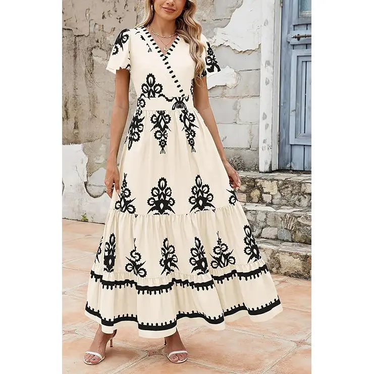 PrettyGarden Women's Summer Casual V Neck Boho Maxi Dress Flowy Aline Bell Sleeve Tiered Floral Dresses with Pocket Comfort Bohemian Womenswear V-Neck Short Sleeve - TikTok Shop PrettyGarden Women's Summer Casual V Neck Boho Maxi Dress Flowy Aline Bell Sleeve Tiered Floral Dresses with Pocket Comfort Bohemian Womenswear V-Neck Short Sleeve - TikTok Shop