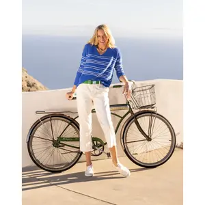 Zella Pullover: Billie Blue Stripe