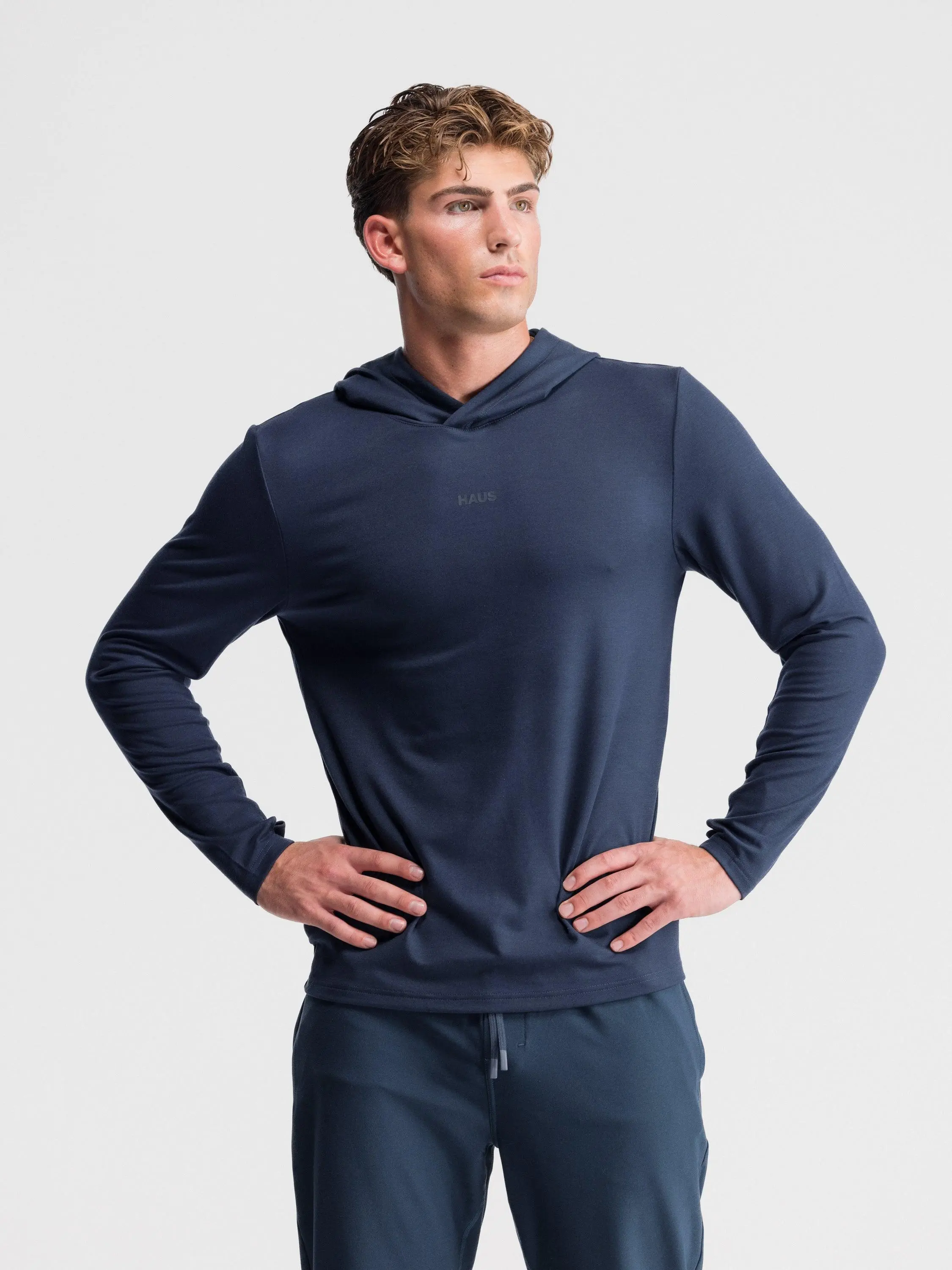 Haus | Lightweight Motion Hoodie | Ultra-Soft Performance Hoodie For All-Day Wear