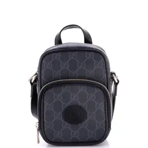 Pre-owned GUCCI material Messenger Bags Interlocking G Patch Top Handle Crossbody Bag GG Coated Canvas Mini by Rebag