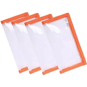 Fishing Lure Wraps 4 Packs Clear PVC  Hook Covers Keeps Fishing Safe Easily See Lures(Orange,L)