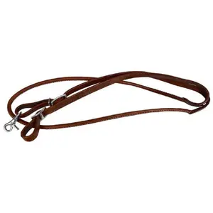 7' Leather Rolled Middle Roping Reins, Lt or Med