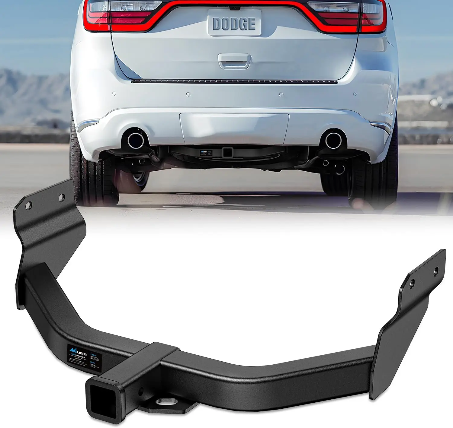 Nilight Class 3 2 In-1 Trailer Hitch Receiver, Fits Dodge Durango 2011-2024 & Jeep Grand Cherokee 2012-2021, Compatible with Ball Mount & Cargo Carrier, Universal Automotive Accessories, Vehicle Accessories, Multi-Use