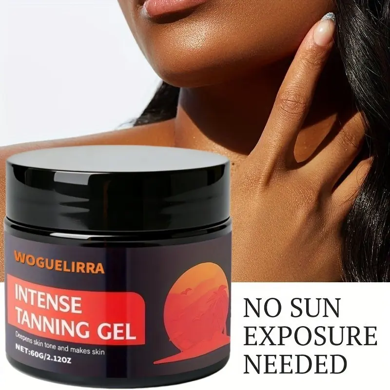 1pc Sunless Natural Tanning Gel, Long-Lasting Bronzed Look, Deeply Nourishing, Suitable for Face, Legs, Bikini Area, Unisex, Sunless Tanner, No UV Exposure