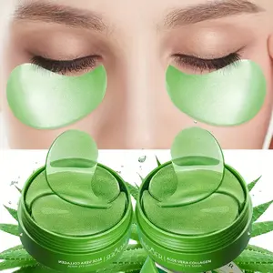 2 Boxes Aloe Vera Collagen Crystal Eye Masks, Moisturizing & Firming Eye Care, Unisex Adult, Fragrance-Free, for All Skin Types, 60p