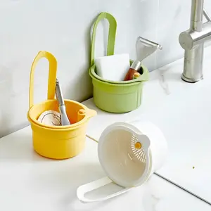 Automatic Food Waste Drain Basket with Removable Bottom,Self-Cleaning Push-Type Sink Strainer Basket - Easy Installation & Removal for Modern Kitchen Design, Kitchen Accessories