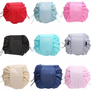 Large Drawstring Makeup Bag - Portable Cosmetic Organizer for Travel, Spacious Toiletry Storage for Makeup Essentials & Accessories - Perfect Gift