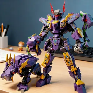 Dragon Mecha Toy, Transformable Robot Building Block Sets Toy, Creative Blocks Building Toy for Boys & Girls