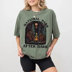 Vintage National Park After Dark Comfort Colors Shirt, Adventure Tee, Environmental T-shirt, Gift For Traveler, Womenswear - TrendWear USA