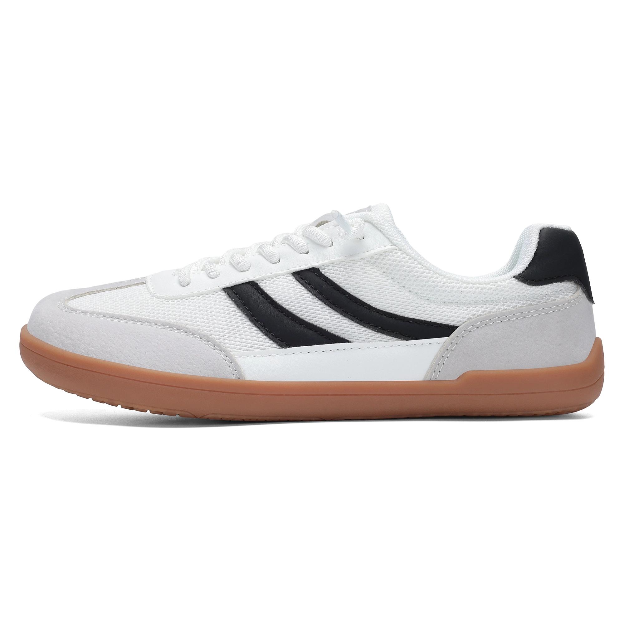 Leather Barefoot Shoes for Men & Women Simple Wide Toe Zero Drop Sneakers Lightweight for Running Walking & Fitness