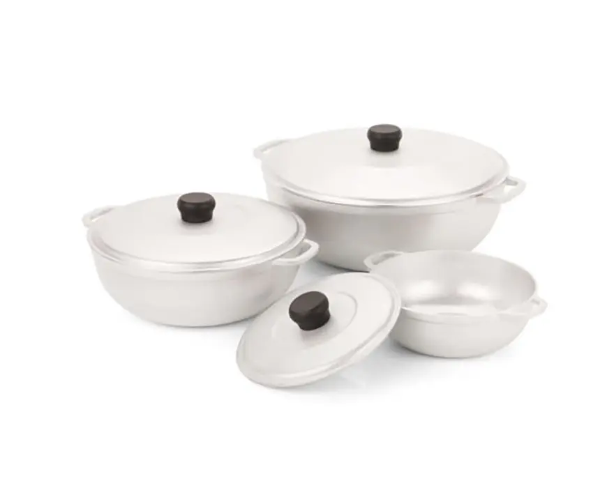 IMUSA 1.5/2.5/5.2qt Cast Aluminum Caldero 3pc Set - 18/22/28cm