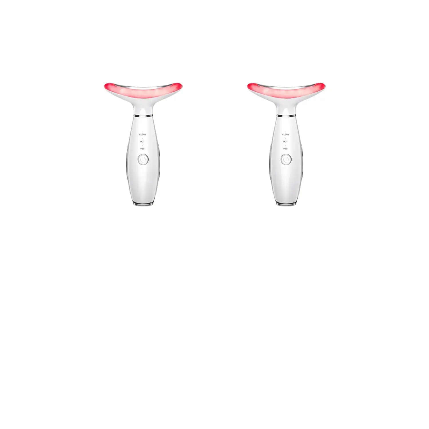 3 Color LED Facial Massager, 2pcs Beauty Neck Instrument, Skin Care Face Massager, Vibration for Skin Care and Double Chin