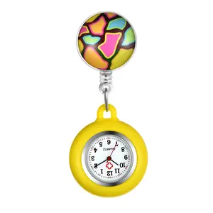 OIDEA Women's Eco Silicone Detachable Stretch Clip Numeric Fob Nurse Watch