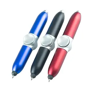 Multifunctional Gyroscope Pen Stress Relief Toy, Glowing Decompression Pen, Pressure Relief LED Finger Spinner for Adults