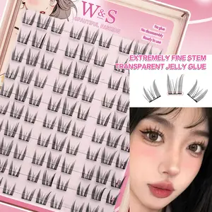 Natural Self-Adhesive False Eyelashes, Pre-Curled Long Voluminous Extensions, Gentle Synthetic Material, No Glue Needed, Perfect for Daily Use