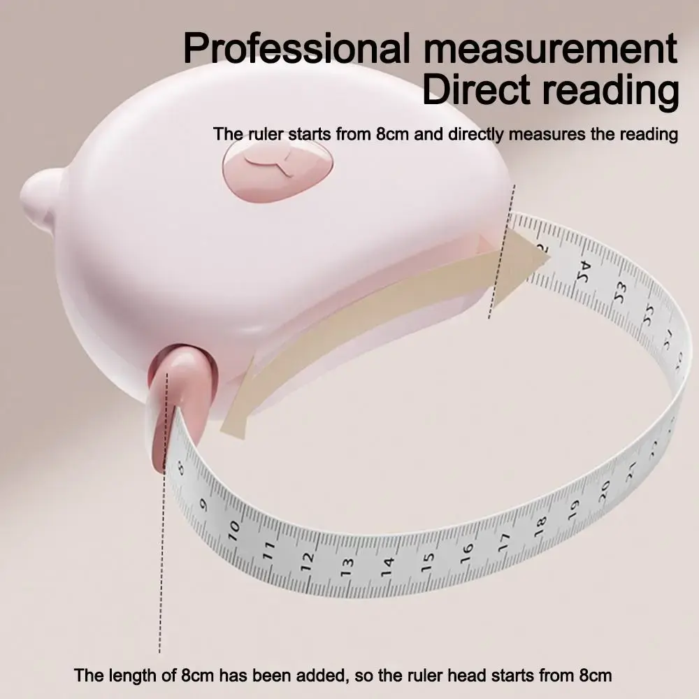 Body Measuring Tape 60 Inch, Magnetic Suction Portable Fitness Measuring Device with Shrinkage Function, Retractable Measuring Tape For Body: Waist, Hip, Bust, Arms and More