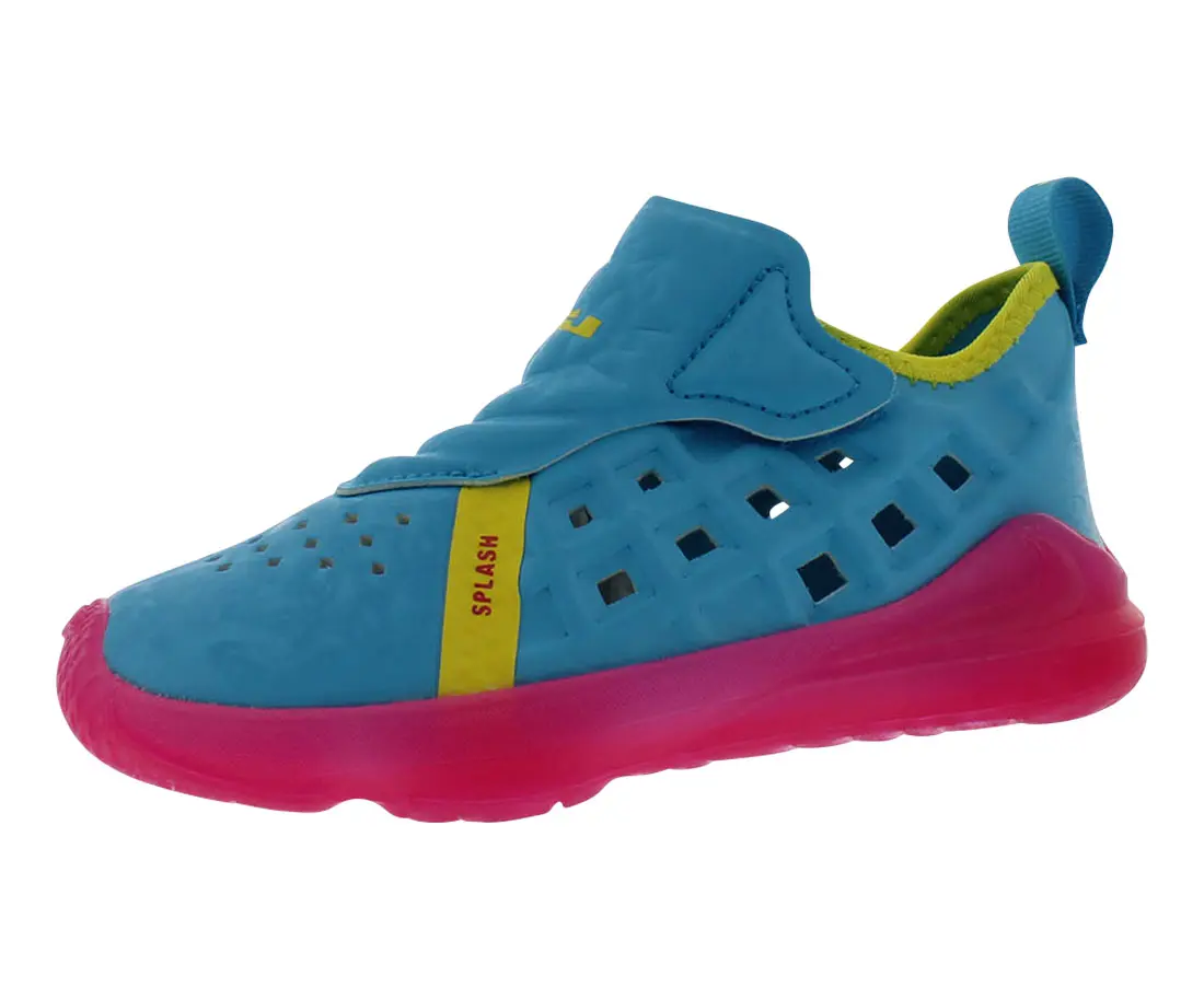 NIKE Lebron 17 Baby Boys' High-Top Basketball Sneakers - Signature Model, Multi-Color Dunked Design, No.10 Toddlers' Sports Footwear