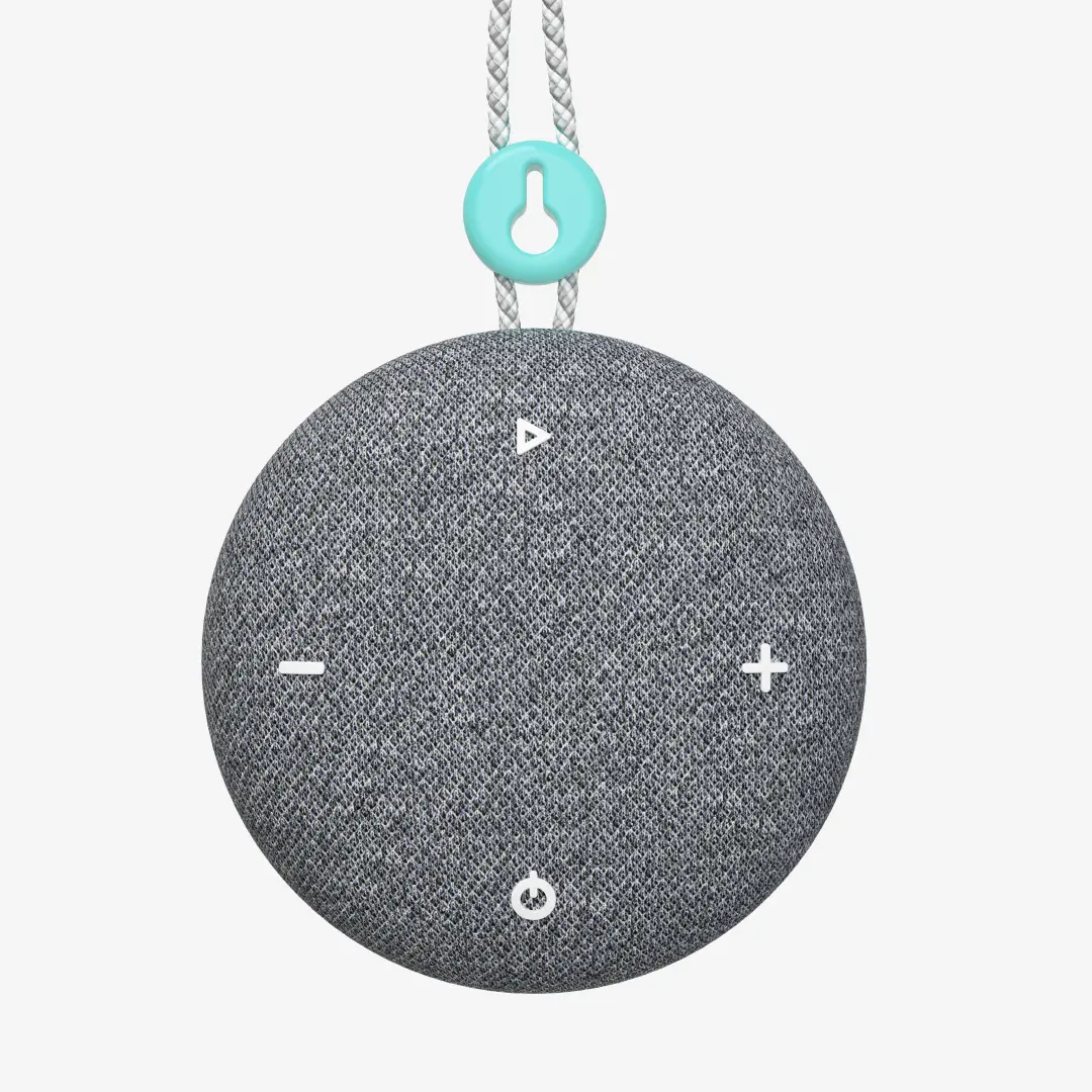 SNOOZ Go 2 Rechargeable Travel Sound Machine Bluetooth Speaker with Night Light 3-in-1 Portable for Camping Cruises and Travel
