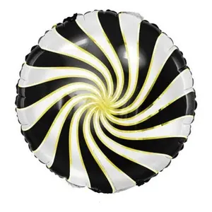 BLACK CANDY ROUND FOIL BALLOON