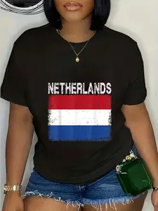 100% Cotton Vintage Netherlands Flag Dutch Pride Clothing Sports Jersey T-Shirt T-Shirt