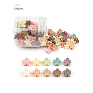 100 Colorful Mini Flower Hair Clips, Baby Mini Claw Clips, Cute Clamp Hair Clips, Hair Accessories for Toddlers, Women, Girls, Teenagers