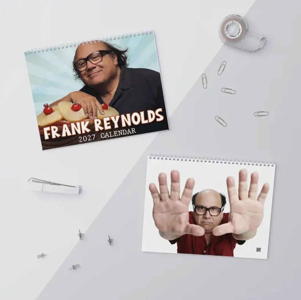 Frank Reynolds 2027 Calendar – Funny Comedy TV Character Wall Calendar, Fan Gift, 12 Month Hanging Planner