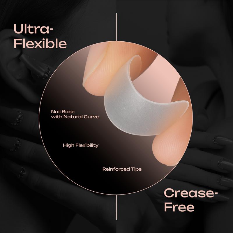 (Buy 2 Get 1) AMOLA - Press on nails Spinning Collection - SB-003 Handmade Press-On Nails [Free Tools with 3M Glue Tabs] Reusable, Long-Lasting, Salon-Quality