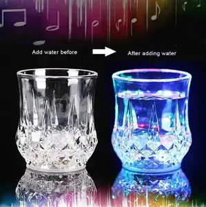 2/4/6 pack New Year's Gift LuminousPineapple Beer Mug Bar Colorful Light-UpWater-Activated Sensing Cup CreativeLuminous Plastic Cup for Festive Celebrations