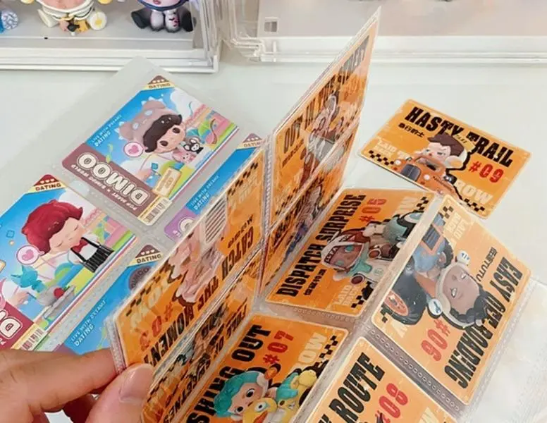 Blind box card organizer, four-compartment large capacity, 3-inch instant photo card and business card collector's album