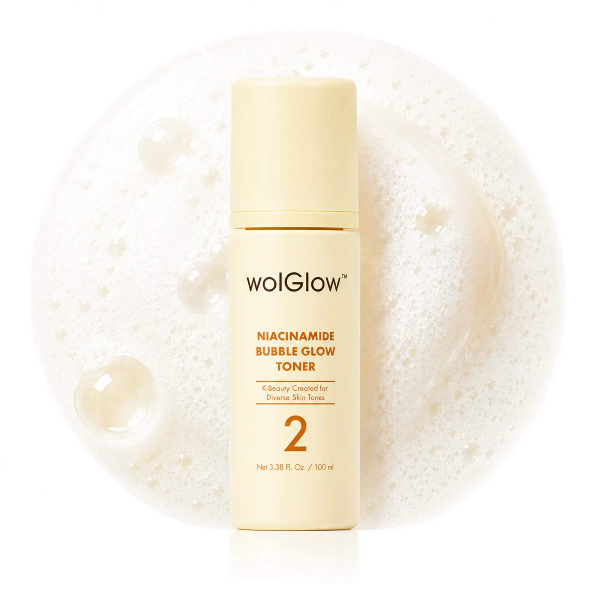 Niacinamide (Nicotinamide) Cleansing Bubble Toner - Lightweight Gentle Korean Toner for Normal, Combination Skin with 2% Niacinamide, Vitamin C, Hyaluronic Acid, Hippophae Rhamnoides Water - Clears Dull Skin, Hydrates Glow, Supports Barrier - 150ml