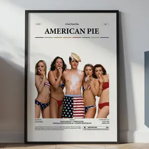 American Pie Poster, Jason Biggs Poster, Alyson Hannigan Poster, Paul Weitz Film American Pie Print, Gift Movie Wall Decor Idea