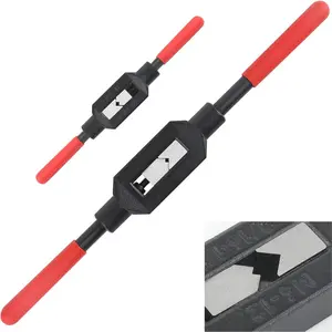 2 count Adjustable Tap Wrench With Non-slip Handle, Tap Handle Tool for Tap Reamer - 3/16"-1/2"(M4-M12),1/16"-1/4"(M1-M8)