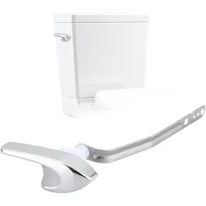 Toilet Handle Replacement Three-Way Rod Compatible with Kohler 87115-CP Toilet Flush Handle Side Mount Chrome Plated