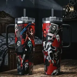 Scream Ghostface Horror Tumbler 40oz 20oz Bloody Scary Movie Cup 40 oz Tumbler With Handle, Tumbler 20oz No Handle, Gifts For Horror Fans