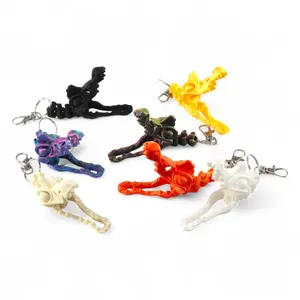 PowerTRC 3D Printed Dinosaur Keychains – Articulated / Flexible(5 PCS/Random Style)