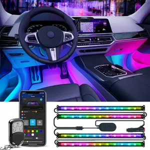 Car Lights, Smart RGBIC Interior Car Lights with APP, Remote Control, LED Lights Car Decor, Mode and Multiple Scene Options, 2 Lines Design 72 LED Lights Car road atv utv suv timing function strip light rgb chasing el wire usb neon aesthetic mods
