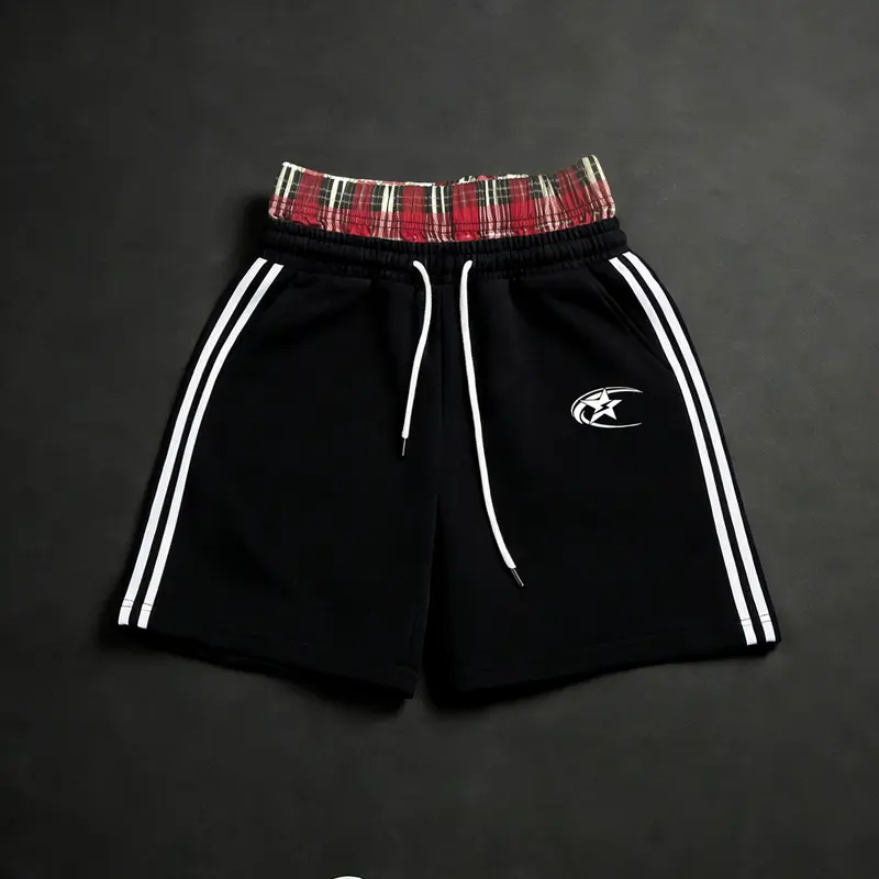 Men's Casual Graphic Print Gym Shorts, Comfortable Fitted Design, Perfect for Outdoor Activities & Daily Wear, Athleisure Shorts, Athletic Shorts, Casual Sporty Shorts, Graphic Fitness Shorts, Sports Drawstring Shorts