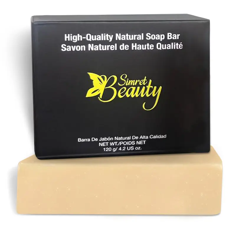 Simret Beauty Organic Coconut Soap with Shea Butter and Goat Milk - Cleansing, Moisturizing, and Nourishing - Facial, Body Care