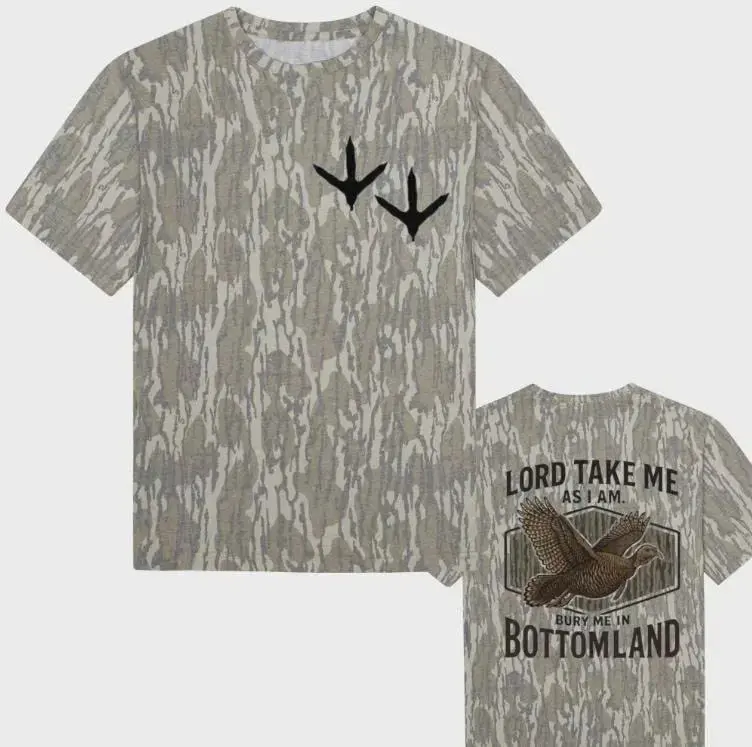Mossy Oak Bottomland Camo Turkey Hunting Shirt Men Vintage Country Graphic Tee Lord Take Me As I Am T-Shirt
