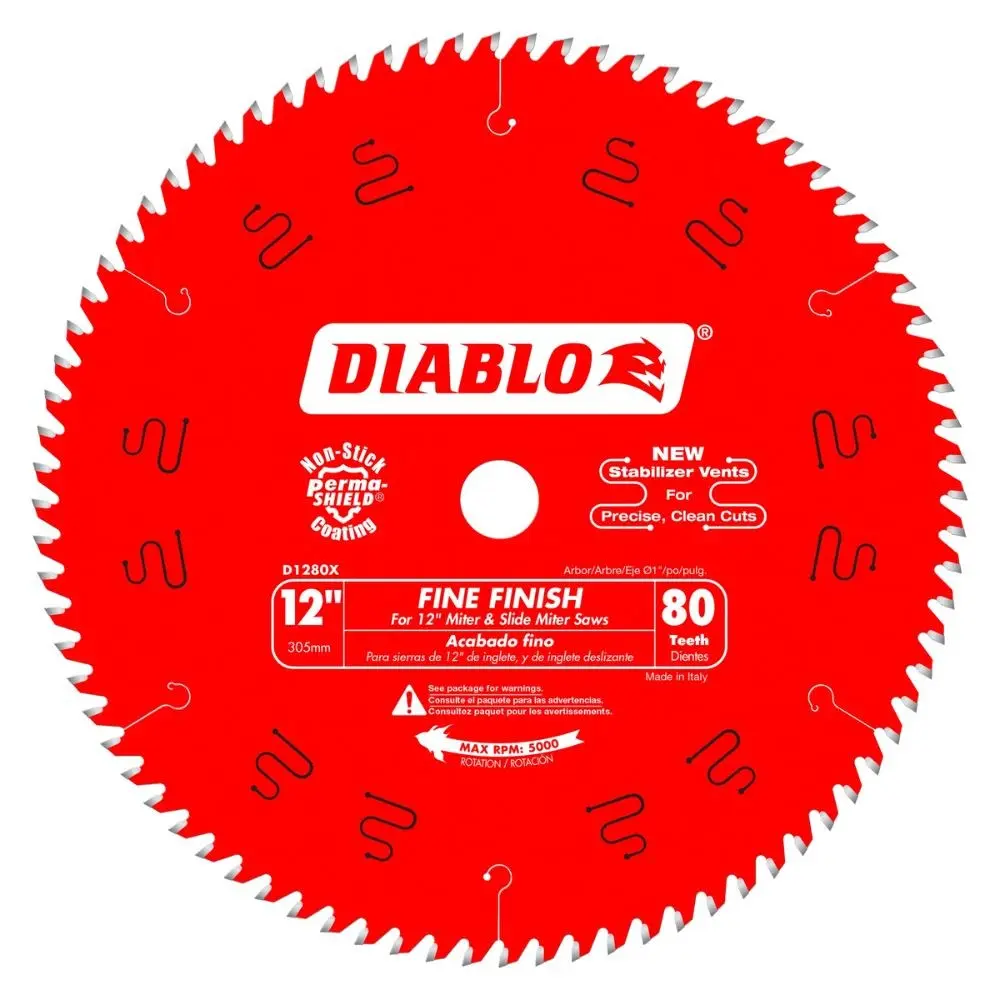 Diablo D1280X 12" x 80 Fine Finish Saw Blade