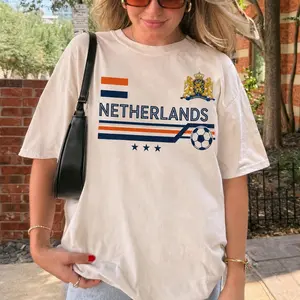 Netherlands Soccer Cup 2026 Shirt, Vintage Holland Football Tee, Dutch Pride Graphic T-Shirt, Unisex Top, Soccer Fan Gift