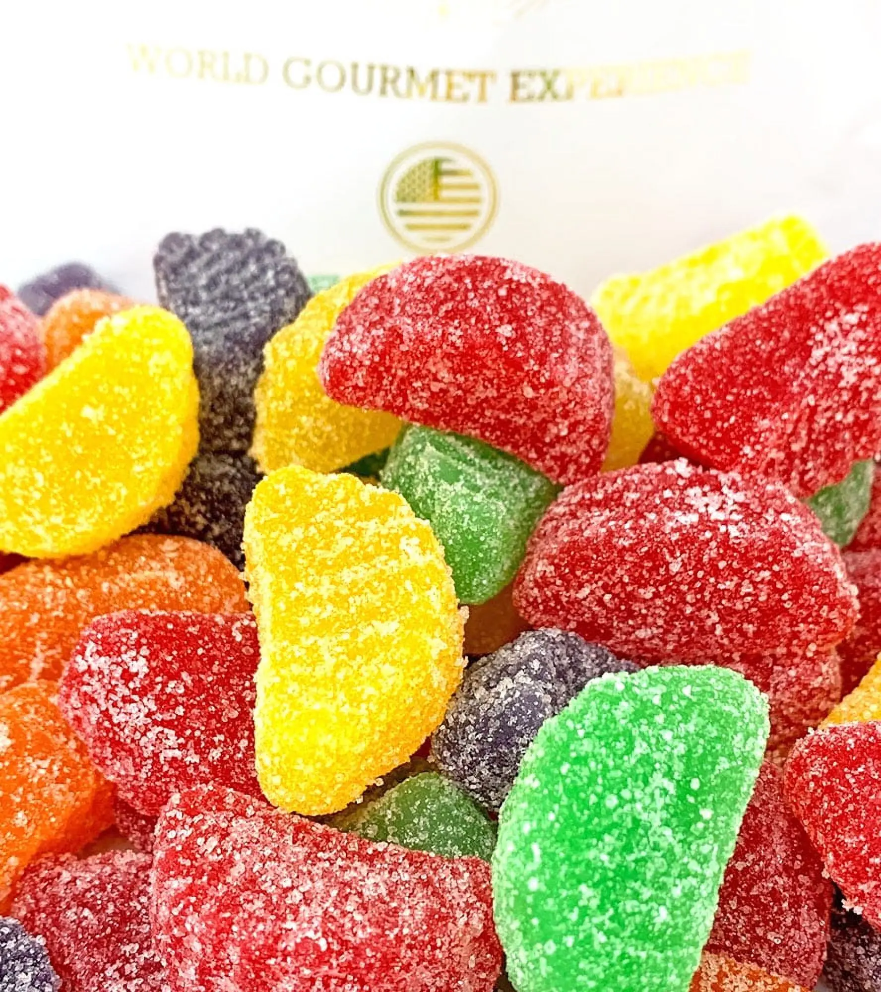 SweetGourmet Assorted Fruit Slice Jelly Bulk Candy, 2 lbs Snack Bonbon
