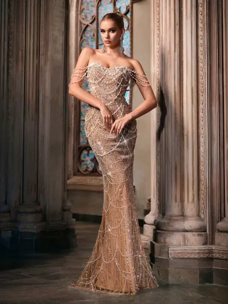 boden mermaid tulle dress AURELIA Beaded Tulle Mermaid Dress - Stunning Elegance