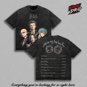 Black Stones Nana Anime Graphic Tee Vintage Washed Shirt Music Anime Streetwear Tee Oversized Heavy Cotton Unisex Apparel Gift for Nana Fans and Anime Lovers