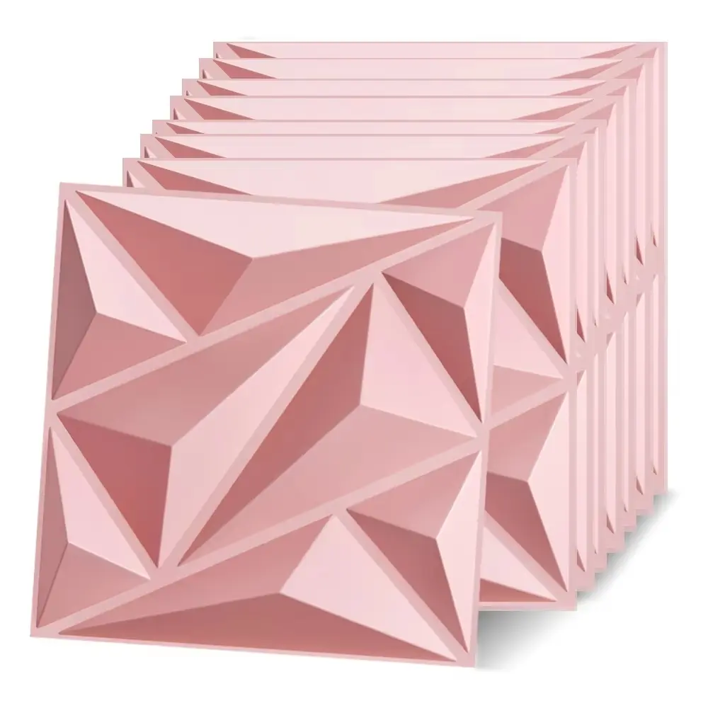 Aadesh PVC Plastic 3D Wall Panels, DIY Wall Panels, Waterproof and Fire-Resistant, 11.8x11.8 Inches, Ideal for Living Rooms, Bedrooms, Hotels, Offices