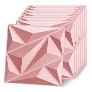 Aadesh PVC Plastic 3D Wall Panels, Modern, Waterproof and Fire-Resistant, 11.8x11.8 Inches, Ideal for Living Rooms, Bedrooms, Hotels, Offices