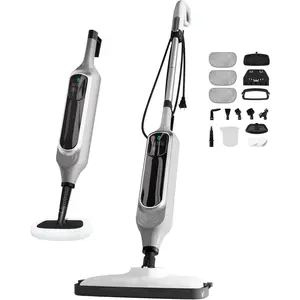 12 in 1 Steam Mop, Detachable Handheld Steam Cleaner for , 23FT Cord, for Hardwood Floor Cleaning, Tile, Carpet, Furniture, Clothes, Windows, Grey
