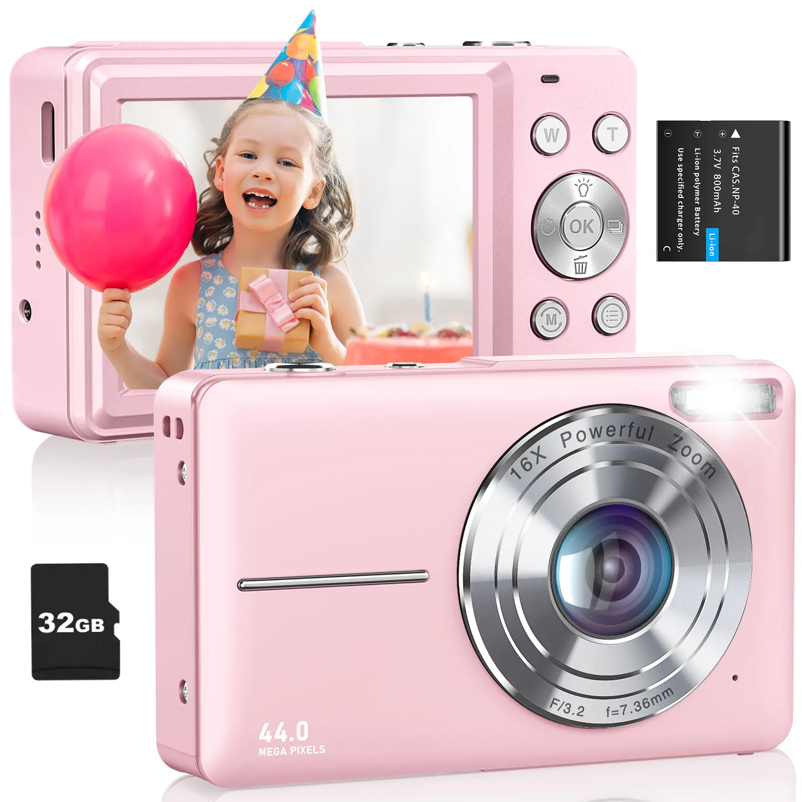 CAMKORY EZ01 Compact Digital Camera for Travel & Vlogging