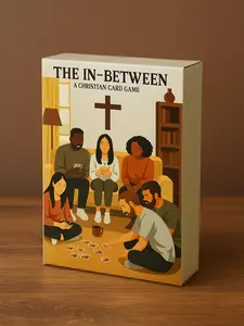 The In-Between: A Christian Card Game for Faith Friendship & Real Talk - 90+ Cards for Small Groups Bible Studies & Church Events